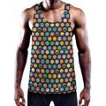 Colorful Emoji Faces Pattern Print Men's Workout Tank Top