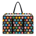 Colorful Emoji Faces Pattern Print Utility Tote Bag