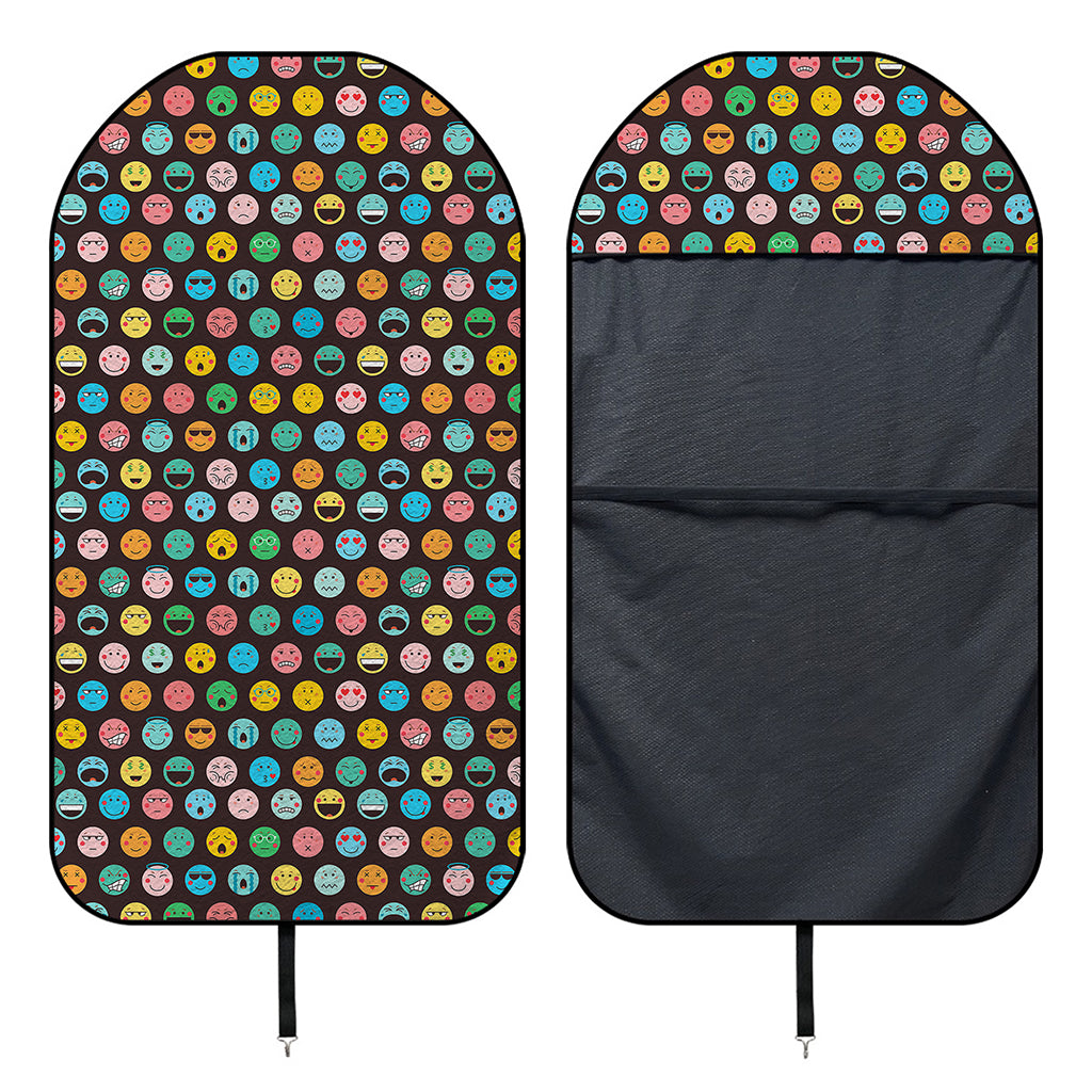 Colorful Emoji Faces Pattern Print Waterproof Car Seat Cover