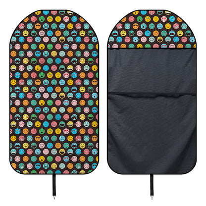 Colorful Emoji Faces Pattern Print Waterproof Car Seat Cover