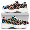 Colorful Emoji Faces Pattern Print White Chunky Shoes