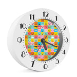 Colorful Emoji Pattern Print Alarm Clock