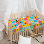 Colorful Emoji Pattern Print Baby Crib Sheet