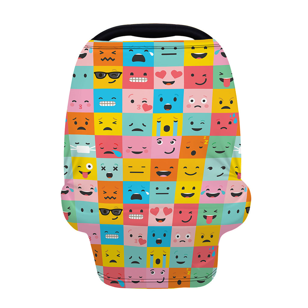 Colorful Emoji Pattern Print Baby Seat Cover