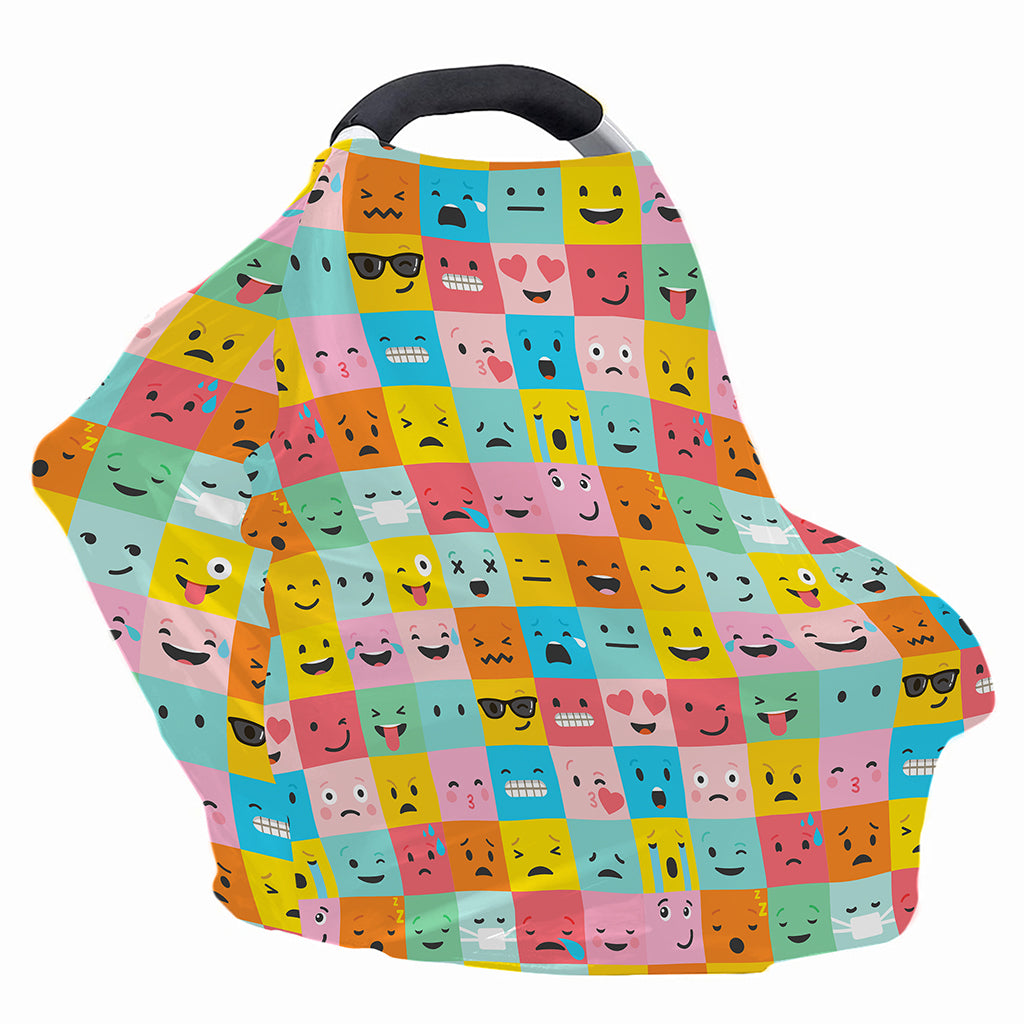 Colorful Emoji Pattern Print Baby Seat Cover
