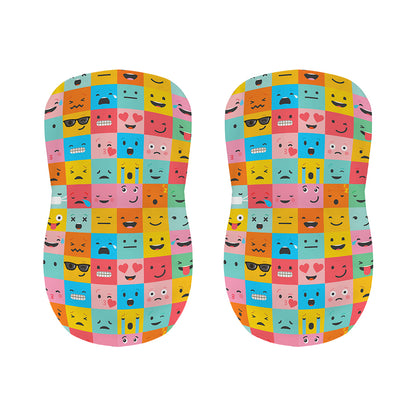 Colorful Emoji Pattern Print Bar Stool Covers