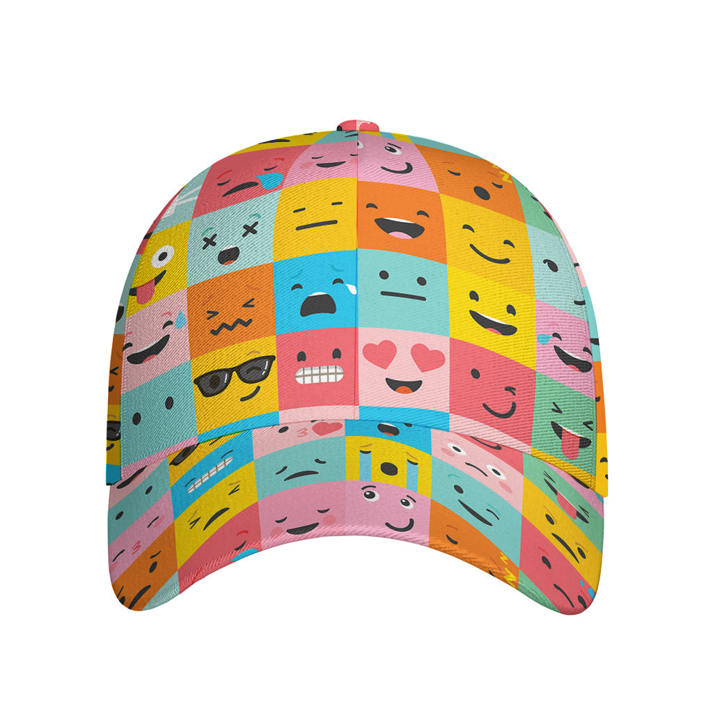 Colorful Emoji Pattern Print Baseball Cap