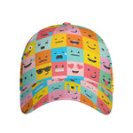 Colorful Emoji Pattern Print Baseball Cap