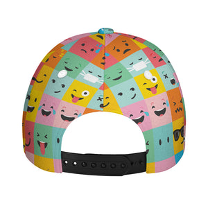 Colorful Emoji Pattern Print Baseball Cap