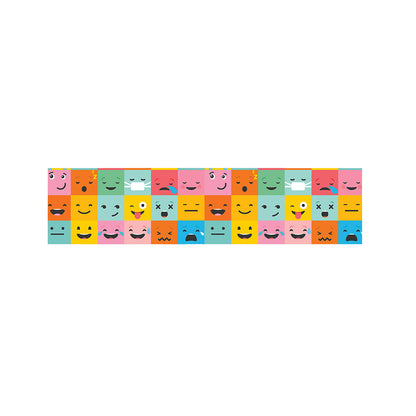 Colorful Emoji Pattern Print Bed Runner