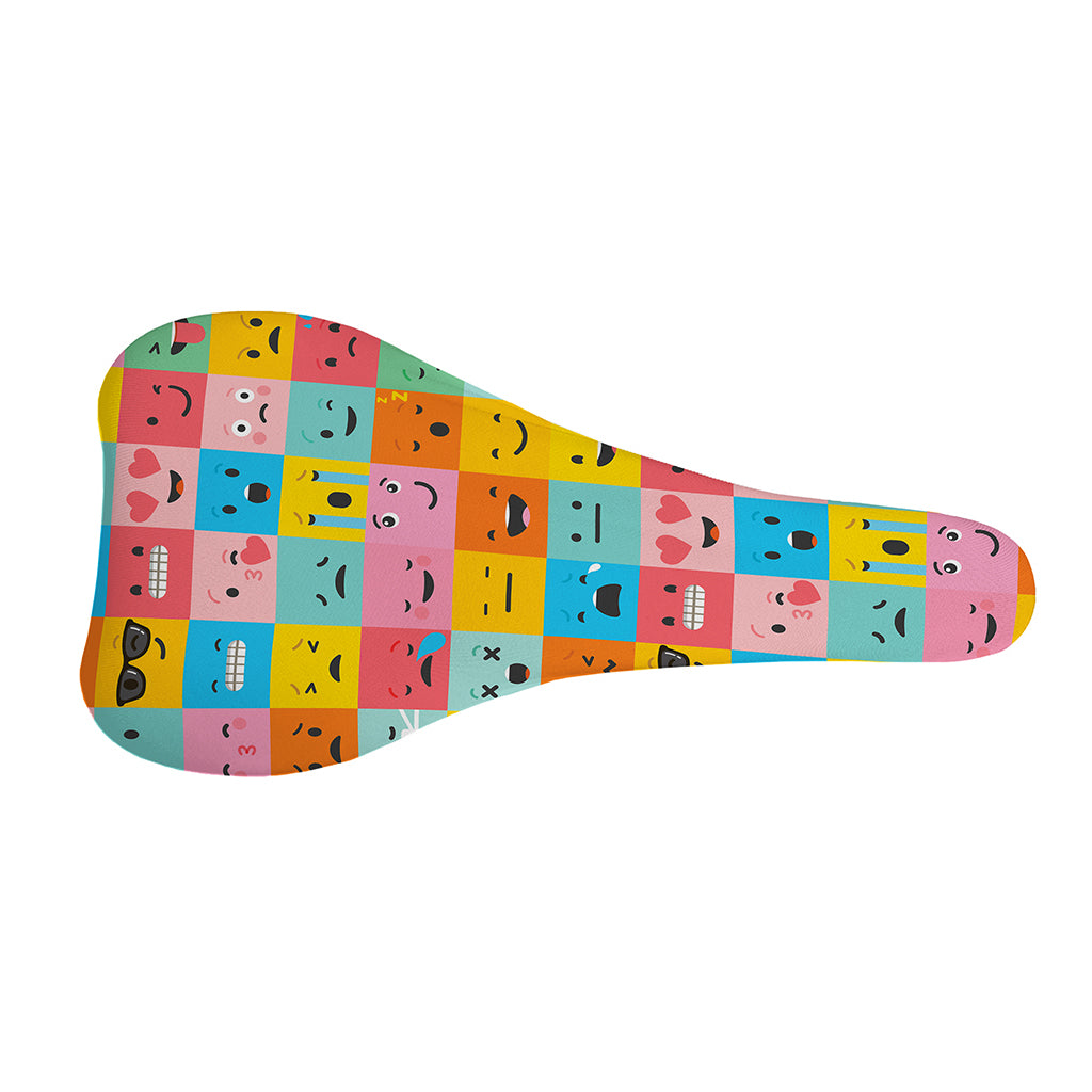 Colorful Emoji Pattern Print Bicycle Seat Cover