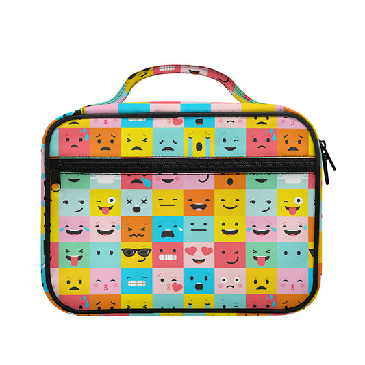Colorful Emoji Pattern Print Briefcase Bible Bag