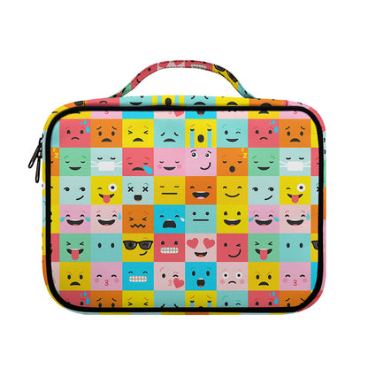 Colorful Emoji Pattern Print Briefcase Bible Bag