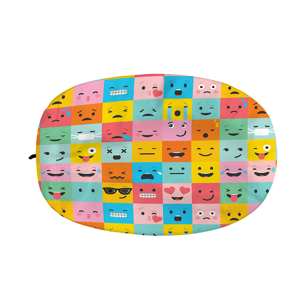 Colorful Emoji Pattern Print Car Side Mirror Covers