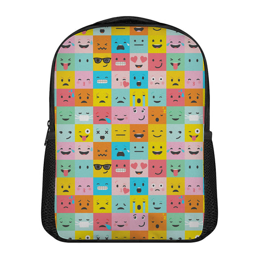 Colorful Emoji Pattern Print Casual Backpack