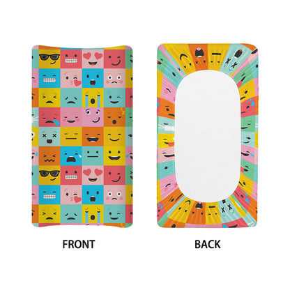 Colorful Emoji Pattern Print Changing Pad Cover