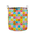 Colorful Emoji Pattern Print Collapsible Laundry Basket