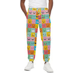 Colorful Emoji Pattern Print Cotton Pants