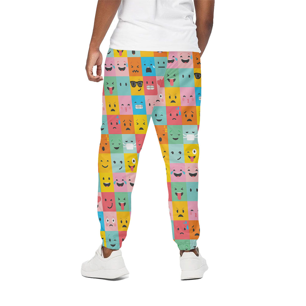 Colorful Emoji Pattern Print Cotton Pants