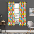 Colorful Emoji Pattern Print Grommet Curtain Panels