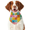 Colorful Emoji Pattern Print Dog Bandana