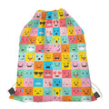 Colorful Emoji Pattern Print Drawstring Bag