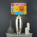 Colorful Emoji Pattern Print Drum Lamp Shade