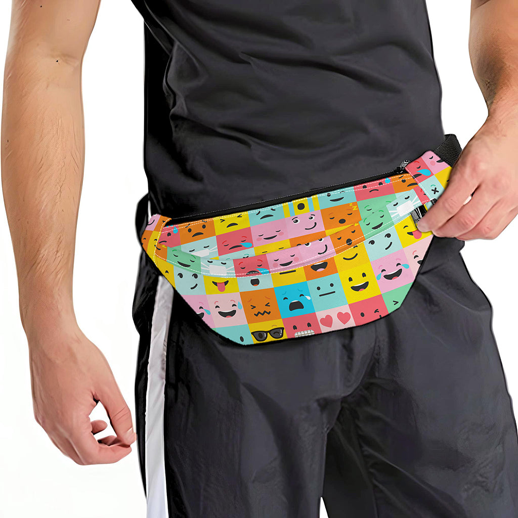 Colorful Emoji Pattern Print Fanny Pack
