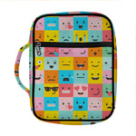 Colorful Emoji Pattern Print Front Pocket Bible Bag