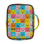 Colorful Emoji Pattern Print Front Pocket Bible Bag