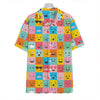 Colorful Emoji Pattern Print Hawaiian Shirt