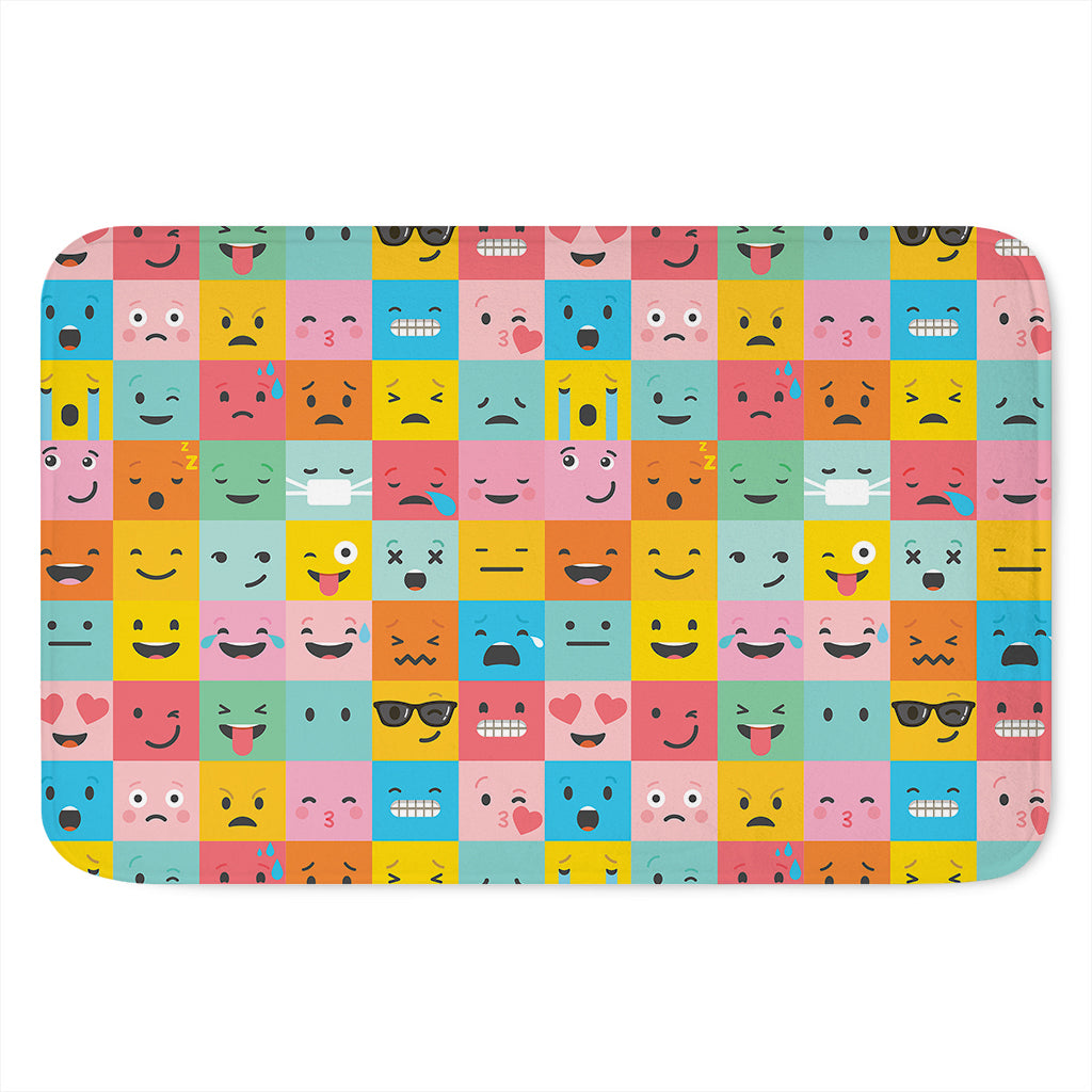 Colorful Emoji Pattern Print Indoor Door Mat