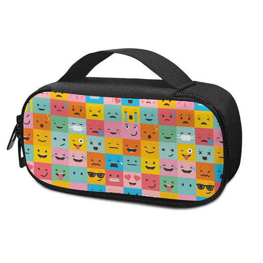 Colorful Emoji Pattern Print Insulin Cooler Travel Case