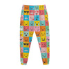 Colorful Emoji Pattern Print Jogger Pants