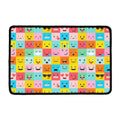 Colorful Emoji Pattern Print Kitchen Mat
