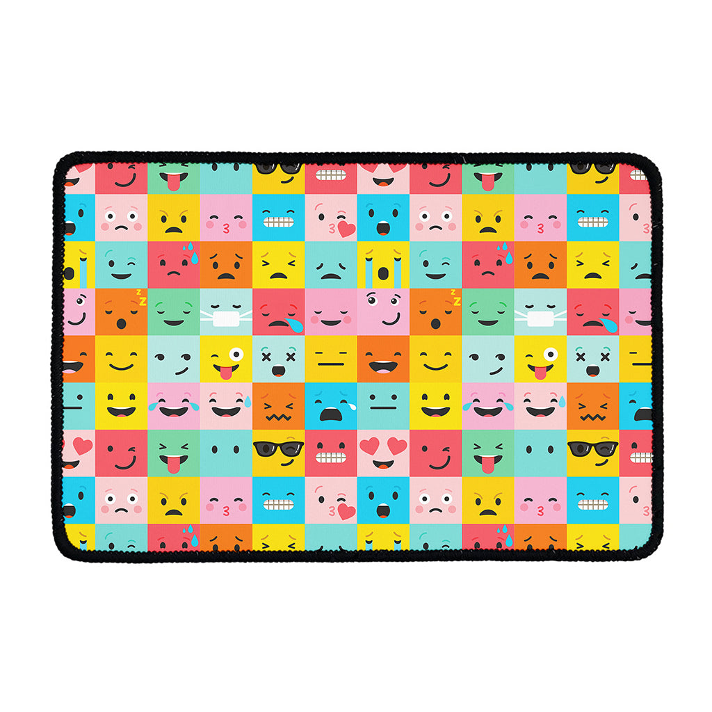 Colorful Emoji Pattern Print Kitchen Mat