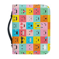 Colorful Emoji Pattern Print Leather Bible Cover