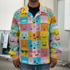 Colorful Emoji Pattern Print Men's Shirt Jacket