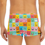 Colorful Emoji Pattern Print Men's Short Boxer Briefs