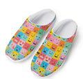 Colorful Emoji Pattern Print Mesh Casual Shoes