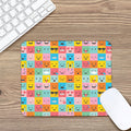 Colorful Emoji Pattern Print Mouse Pad