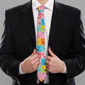 Colorful Emoji Pattern Print Necktie