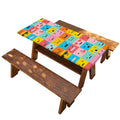 Colorful Emoji Pattern Print Picnic Table Cover