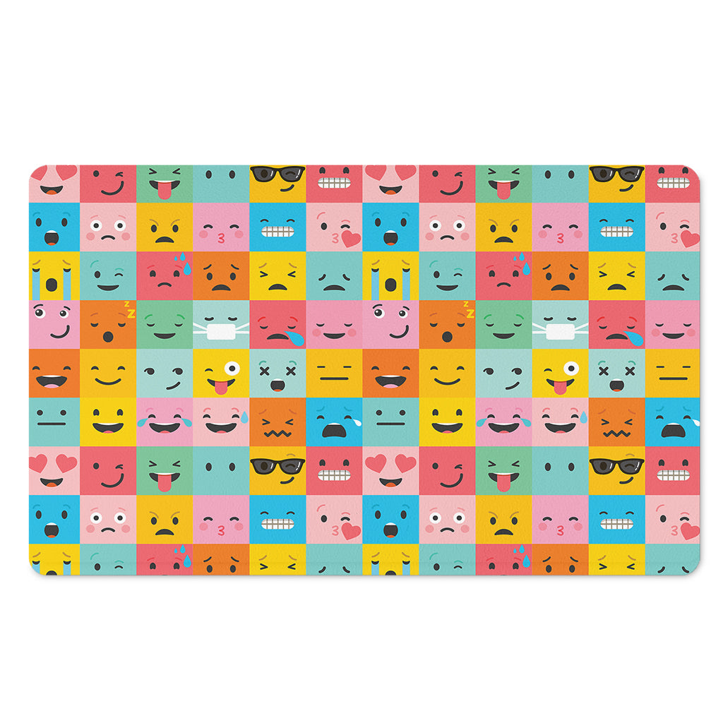 Colorful Emoji Pattern Print Polyester Doormat