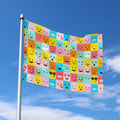 Colorful Emoji Pattern Print Polyester Flag