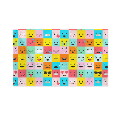 Colorful Emoji Pattern Print Polyester Flag