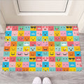 Colorful Emoji Pattern Print Rubber Doormat