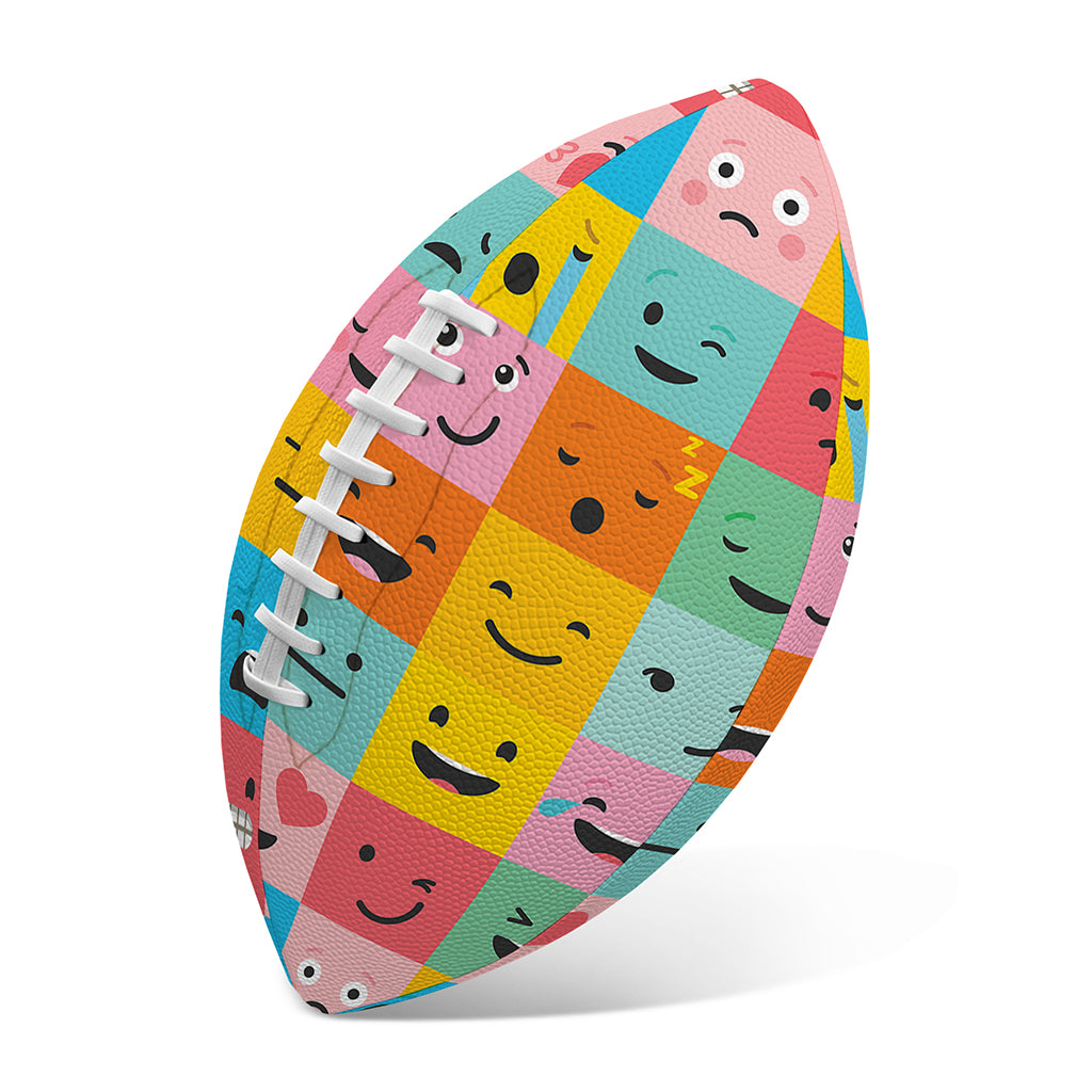 Colorful Emoji Pattern Print Rugby Ball