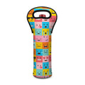 Colorful Emoji Pattern Print Single Neoprene Wine Tote