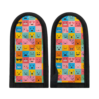 Colorful Emoji Pattern Print Skillet Handle Cover